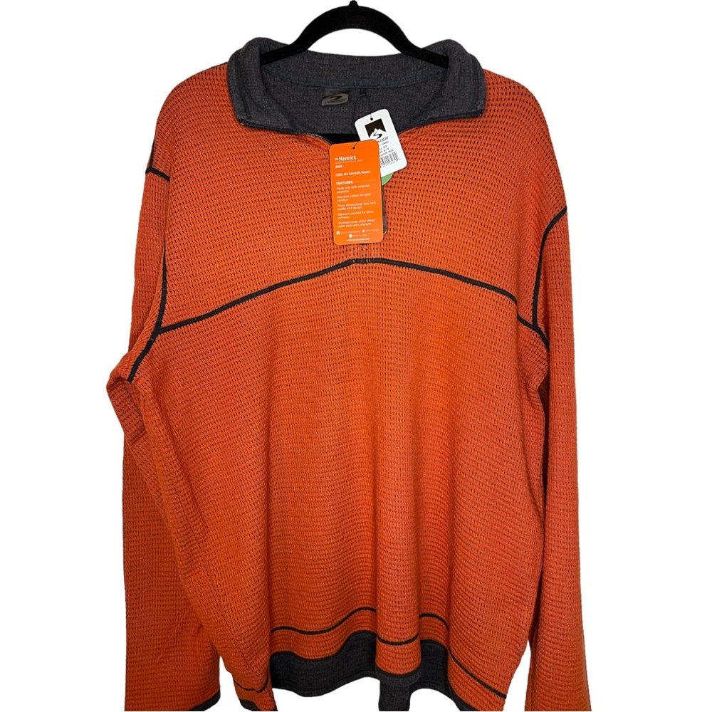 NWT Storm Creek Maverick Waffle Knit Pullover 1/4 Zip, X Large, Model 2920